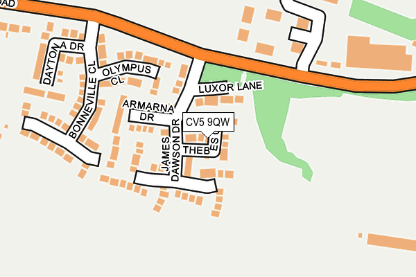 CV5 9QW map - OS OpenMap – Local (Ordnance Survey)