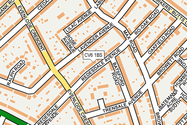 CV6 1BS map - OS OpenMap – Local (Ordnance Survey)