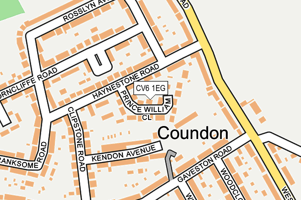 CV6 1EG map - OS OpenMap – Local (Ordnance Survey)