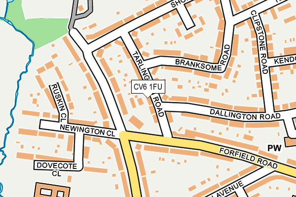 CV6 1FU map - OS OpenMap – Local (Ordnance Survey)