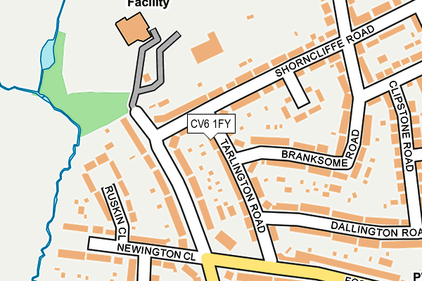 CV6 1FY map - OS OpenMap – Local (Ordnance Survey)