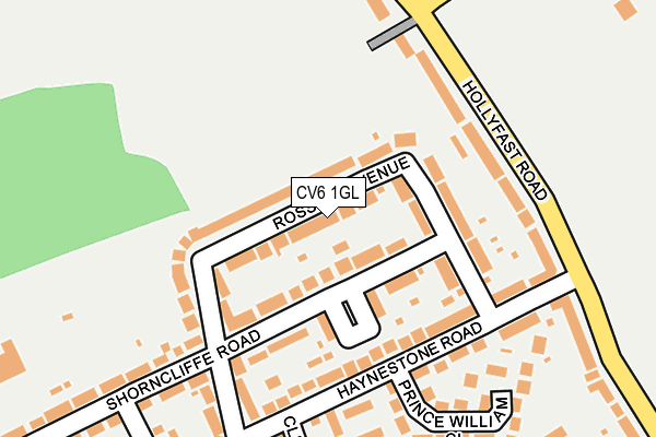 CV6 1GL map - OS OpenMap – Local (Ordnance Survey)