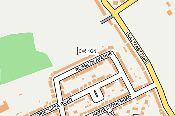 CV6 1GN map - OS OpenMap – Local (Ordnance Survey)