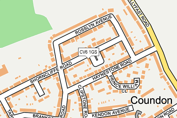 CV6 1GS map - OS OpenMap – Local (Ordnance Survey)