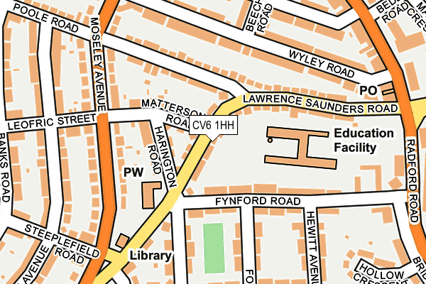 CV6 1HH map - OS OpenMap – Local (Ordnance Survey)