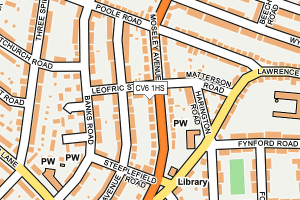 CV6 1HS map - OS OpenMap – Local (Ordnance Survey)