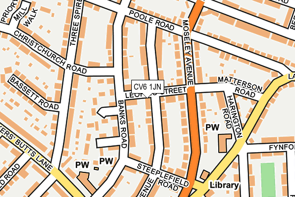 CV6 1JN map - OS OpenMap – Local (Ordnance Survey)