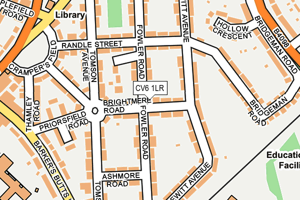 CV6 1LR map - OS OpenMap – Local (Ordnance Survey)