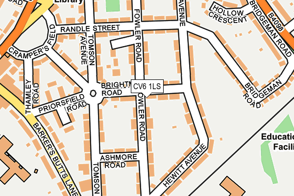 CV6 1LS map - OS OpenMap – Local (Ordnance Survey)