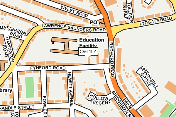 CV6 1LZ map - OS OpenMap – Local (Ordnance Survey)