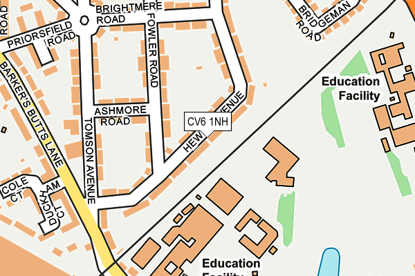 CV6 1NH map - OS OpenMap – Local (Ordnance Survey)