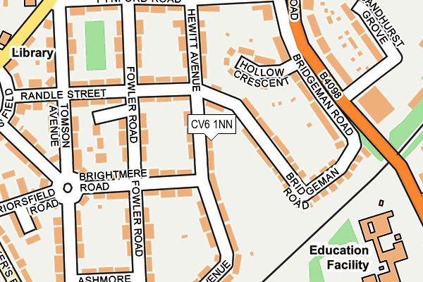 CV6 1NN map - OS OpenMap – Local (Ordnance Survey)