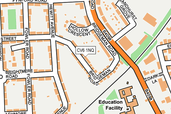 CV6 1NQ map - OS OpenMap – Local (Ordnance Survey)