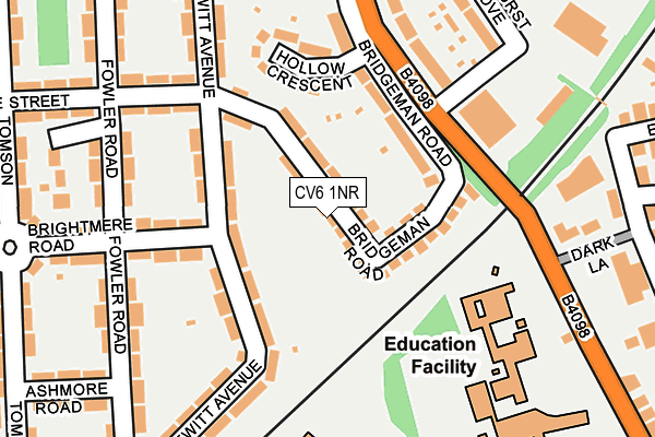 CV6 1NR map - OS OpenMap – Local (Ordnance Survey)