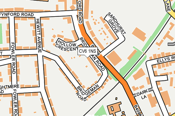 CV6 1NS map - OS OpenMap – Local (Ordnance Survey)