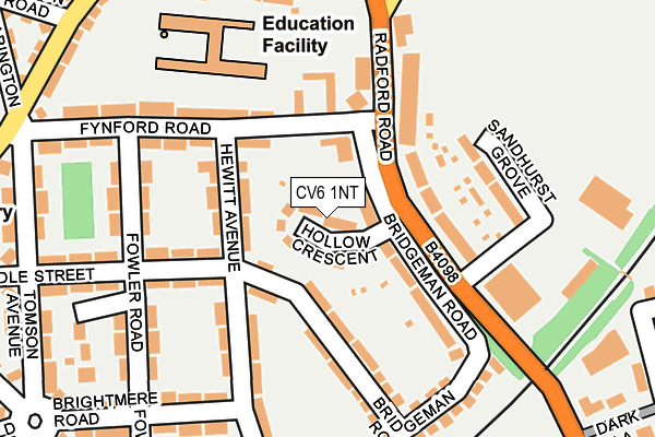 CV6 1NT map - OS OpenMap – Local (Ordnance Survey)