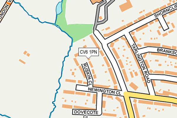 CV6 1PN map - OS OpenMap – Local (Ordnance Survey)
