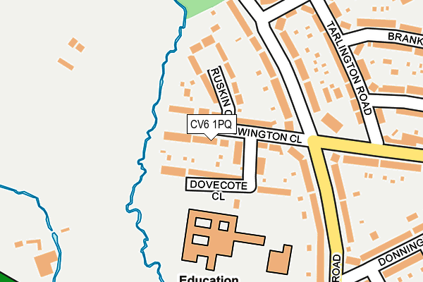 CV6 1PQ map - OS OpenMap – Local (Ordnance Survey)