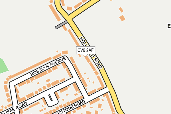 CV6 2AF map - OS OpenMap – Local (Ordnance Survey)