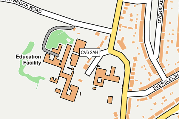 CV6 2AH map - OS OpenMap – Local (Ordnance Survey)