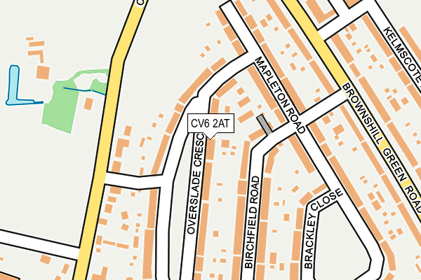 CV6 2AT map - OS OpenMap – Local (Ordnance Survey)