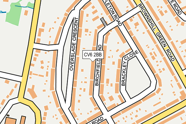 CV6 2BB map - OS OpenMap – Local (Ordnance Survey)