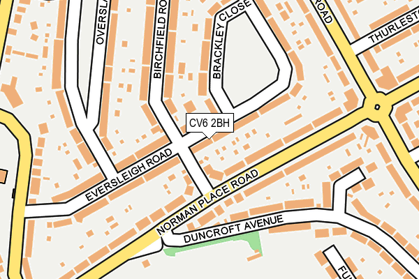 CV6 2BH map - OS OpenMap – Local (Ordnance Survey)