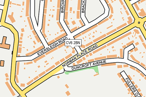 CV6 2BN map - OS OpenMap – Local (Ordnance Survey)