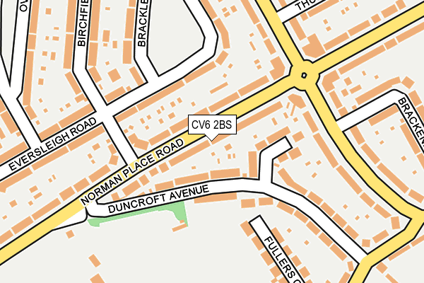 CV6 2BS map - OS OpenMap – Local (Ordnance Survey)