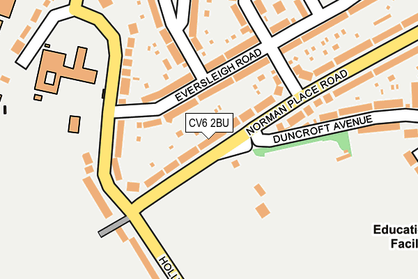 CV6 2BU map - OS OpenMap – Local (Ordnance Survey)