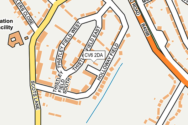 CV6 2DA map - OS OpenMap – Local (Ordnance Survey)