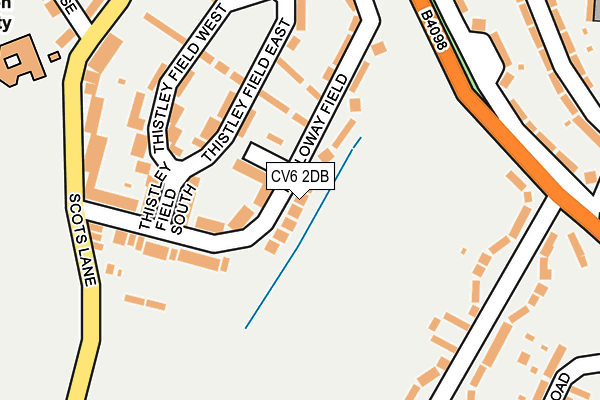 CV6 2DB map - OS OpenMap – Local (Ordnance Survey)