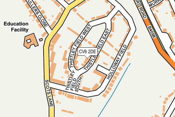 CV6 2DE map - OS OpenMap – Local (Ordnance Survey)