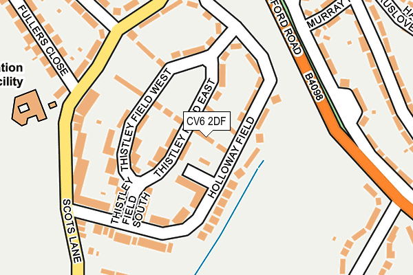 CV6 2DF map - OS OpenMap – Local (Ordnance Survey)