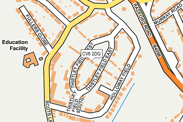 CV6 2DG map - OS OpenMap – Local (Ordnance Survey)