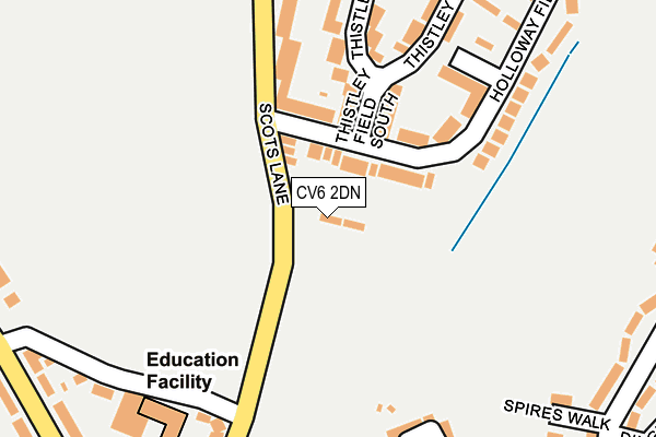 CV6 2DN map - OS OpenMap – Local (Ordnance Survey)
