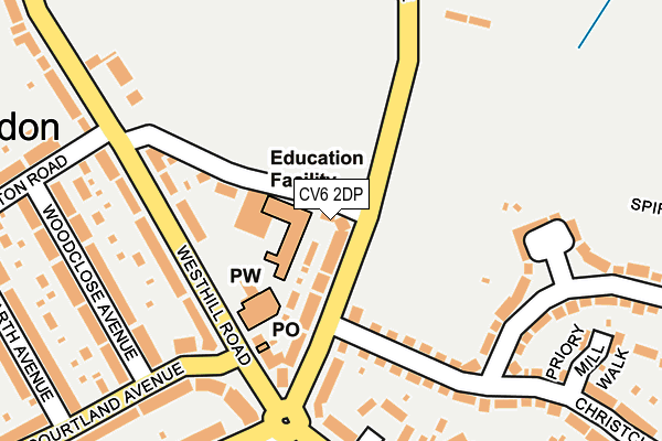 CV6 2DP map - OS OpenMap – Local (Ordnance Survey)