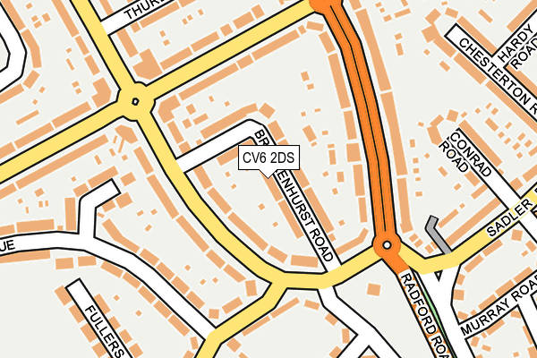 CV6 2DS map - OS OpenMap – Local (Ordnance Survey)