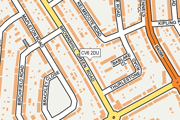 CV6 2DU map - OS OpenMap – Local (Ordnance Survey)