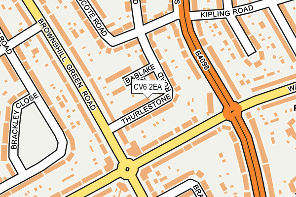 CV6 2EA map - OS OpenMap – Local (Ordnance Survey)