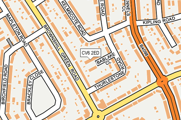 CV6 2ED map - OS OpenMap – Local (Ordnance Survey)