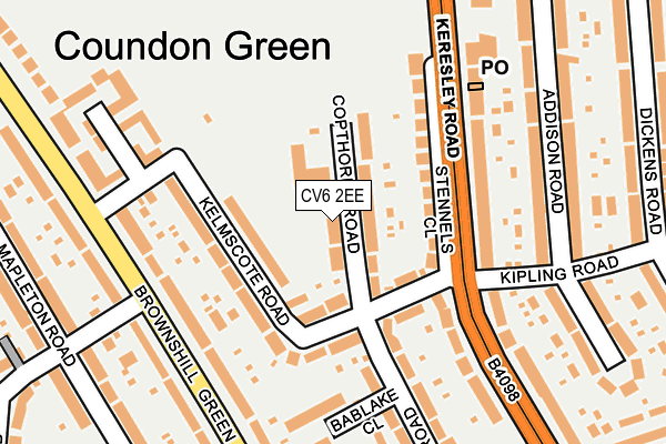 CV6 2EE map - OS OpenMap – Local (Ordnance Survey)