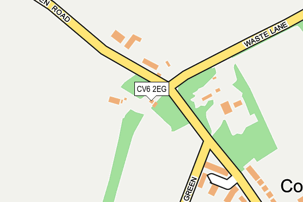 CV6 2EG map - OS OpenMap – Local (Ordnance Survey)