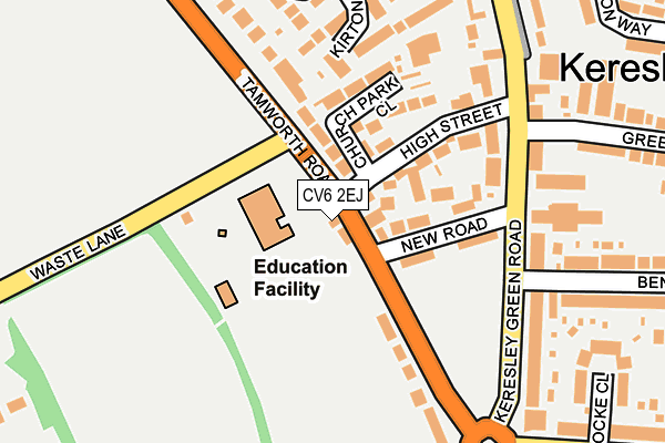 CV6 2EJ map - OS OpenMap – Local (Ordnance Survey)