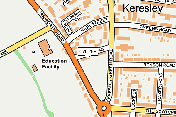 CV6 2EP map - OS OpenMap – Local (Ordnance Survey)