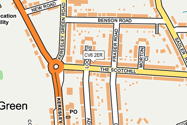 CV6 2ER map - OS OpenMap – Local (Ordnance Survey)