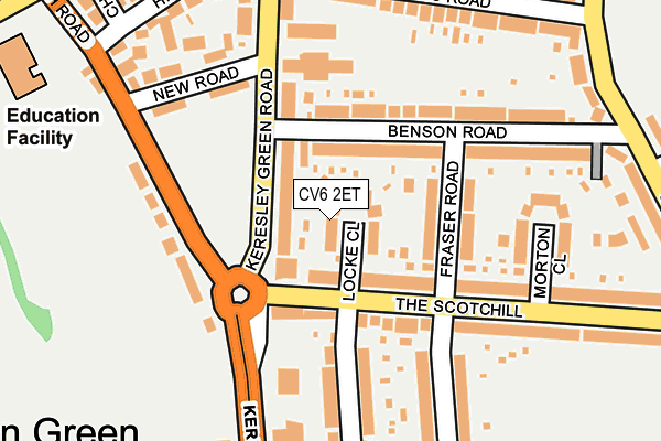 CV6 2ET map - OS OpenMap – Local (Ordnance Survey)