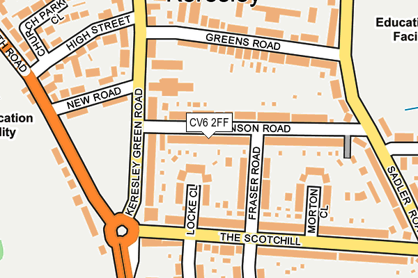 CV6 2FF map - OS OpenMap – Local (Ordnance Survey)