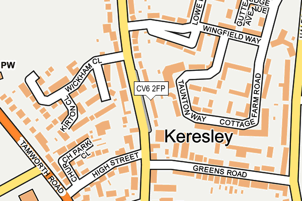 CV6 2FP map - OS OpenMap – Local (Ordnance Survey)