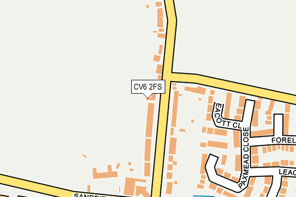 CV6 2FS map - OS OpenMap – Local (Ordnance Survey)